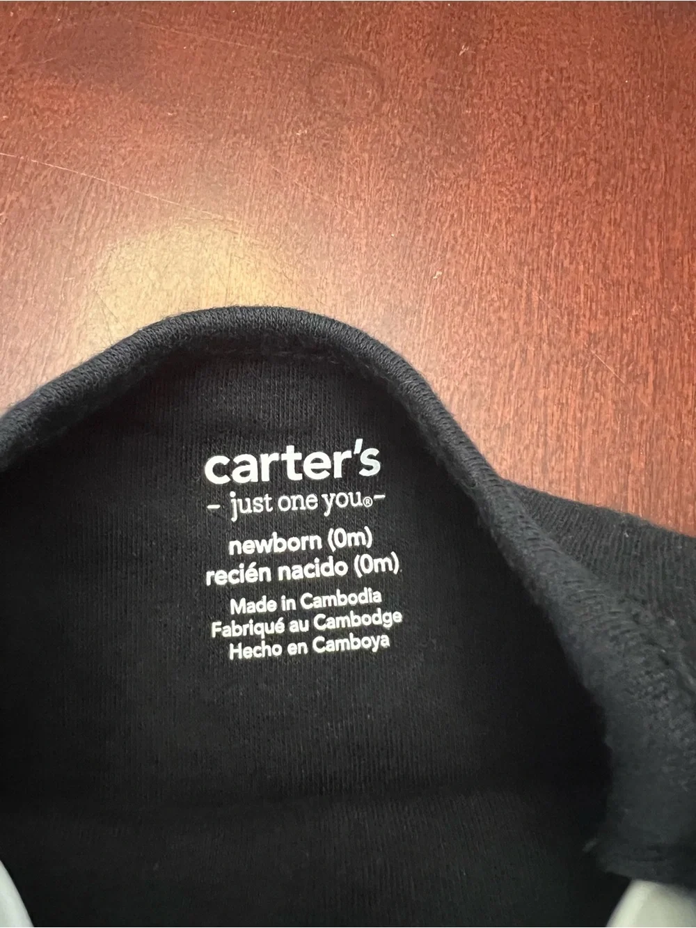 Carter's Black Baby Skeleton One-Piece with Hat